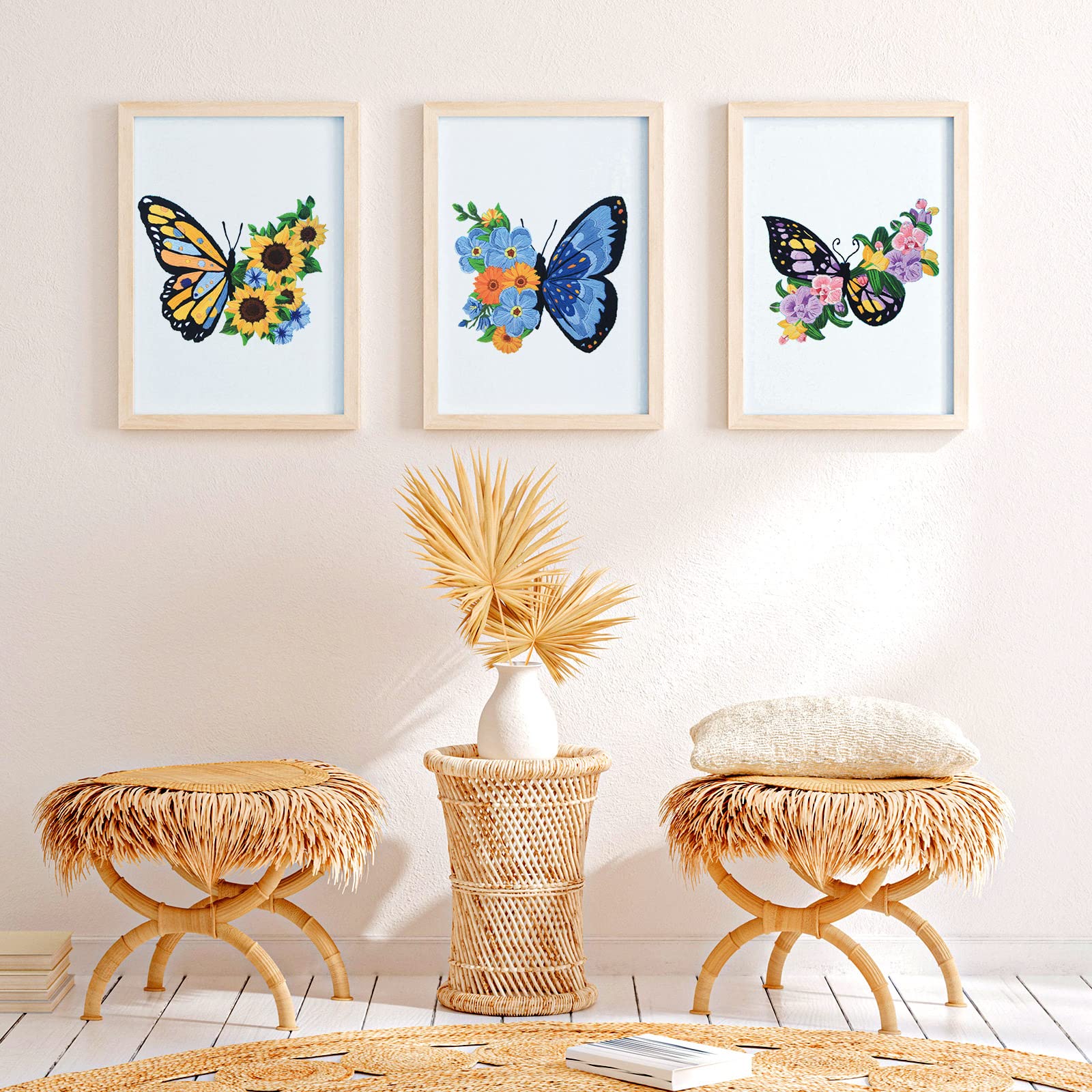 Foto 8 pulgar | Kit de Bordado para Principiantes Yinder Butterfly Flower 5 Juegos - Venta Internacional