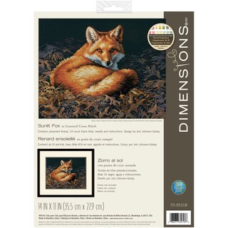 Foto 4 | Set de Bordado Dimensiones Sunlit Fox 14 Unidades Black Aida - Venta Internacional