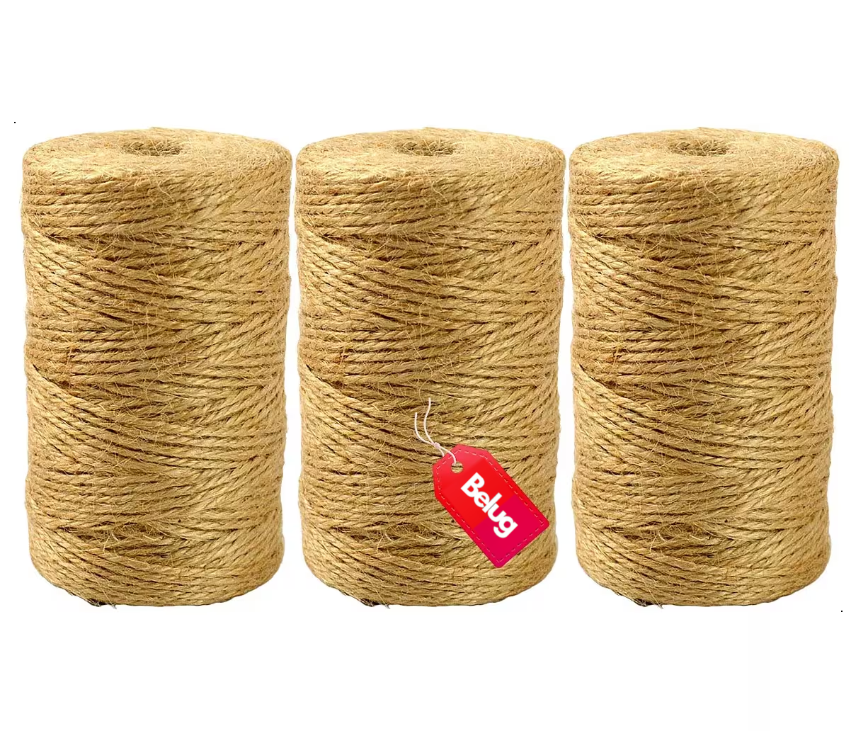 Decorativo Natural Yute Mecate Para Decorar Manualidad 3 Pzs, Belug  Café