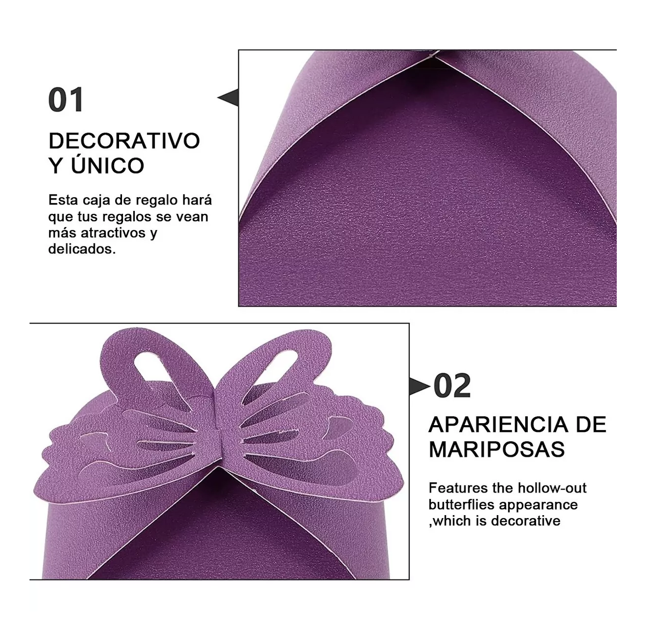 Foto 5 pulgar | Cajita de Cartón BELUG color Púrpura 50 Piezas