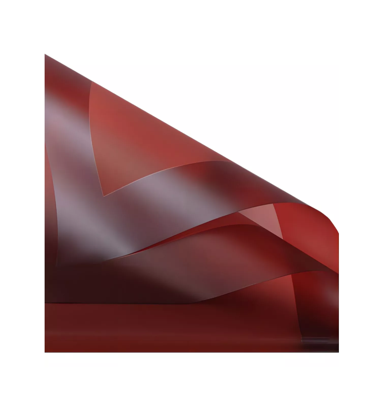 Papel Coreano Traslúcido Rojo para Arreglos Florales - Paquete de 20 Hojas de 58x58cm