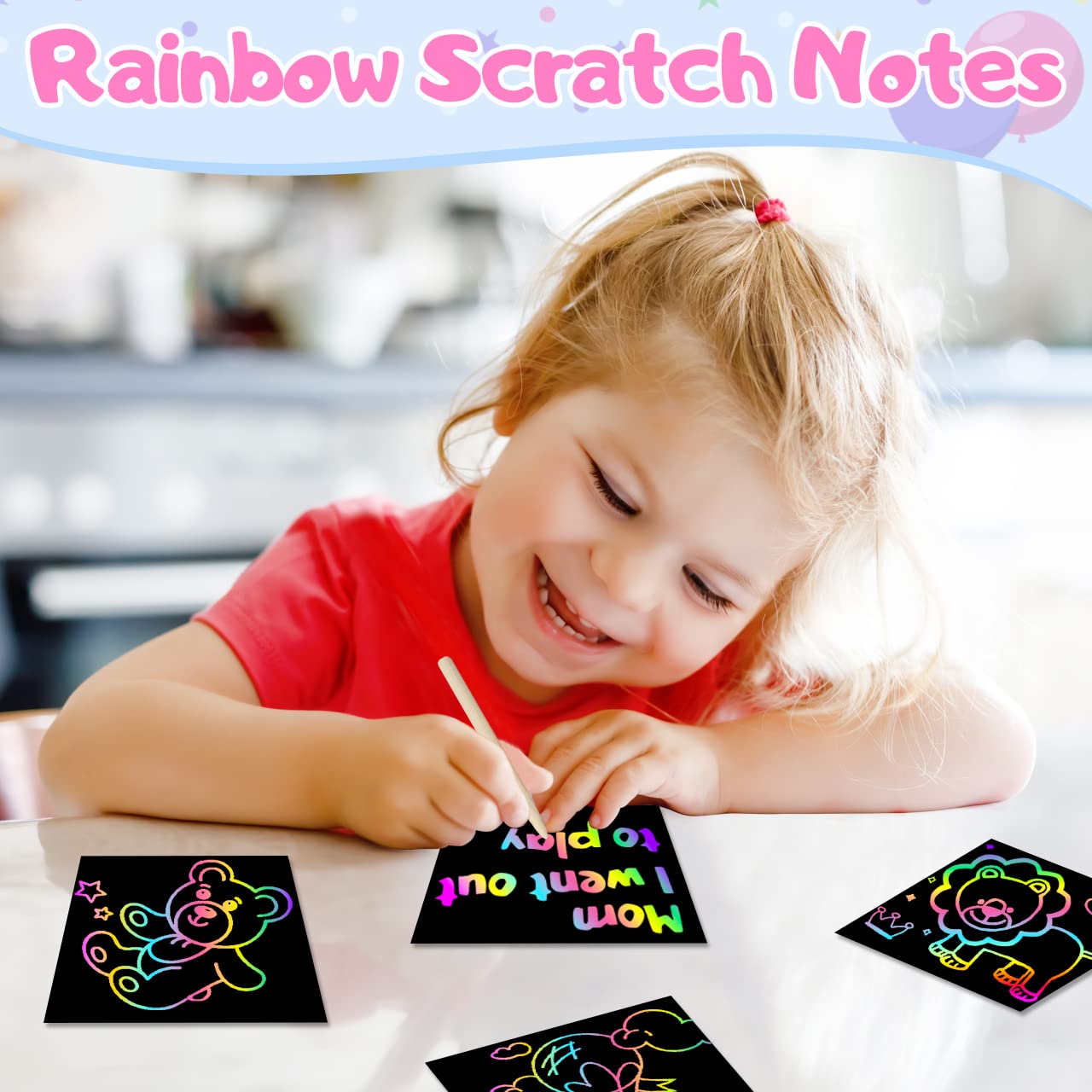 Foto 5 pulgar | Venta Internacional - Mininotas Scratch Art Craft Zmlm 160 Rainbow Paper Para Niños