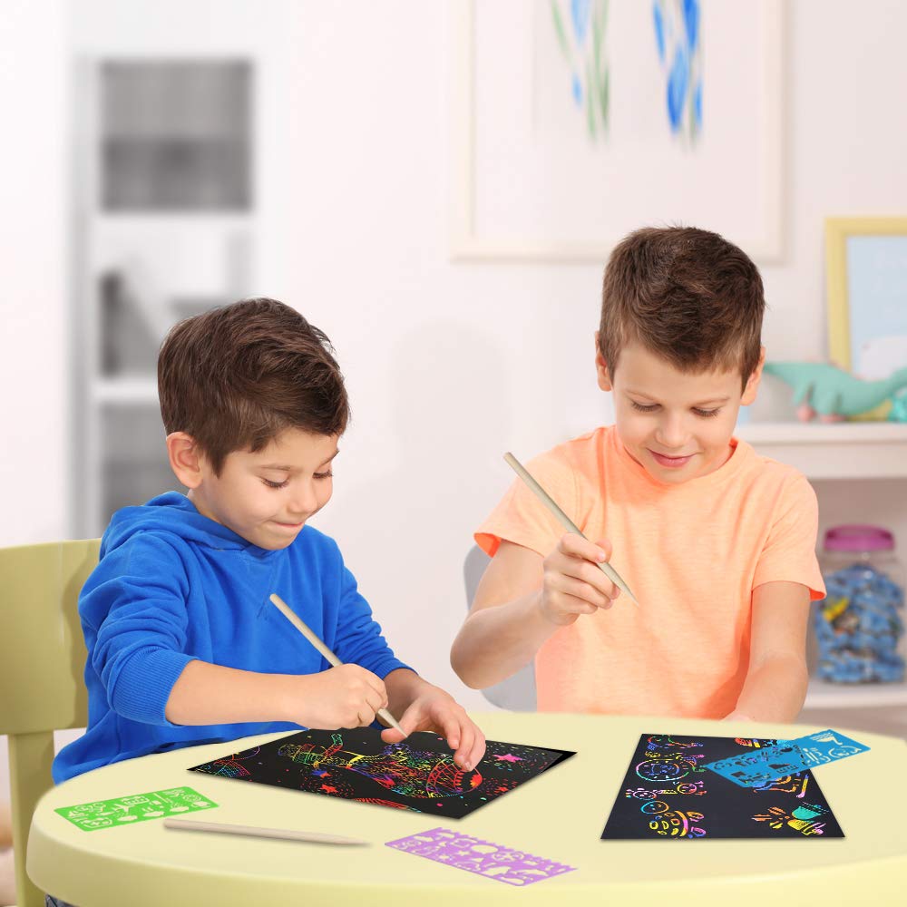 Foto 3 pulgar | Venta Internacional - Kit Scratch Rainbow Arts Pigipigi Para Niños Con 60 Unidades