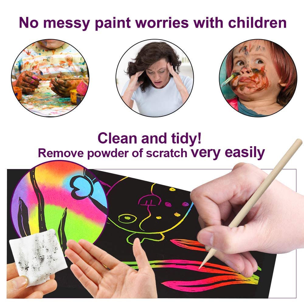 Foto 4 pulgar | Venta Internacional - Kit Scratch Rainbow Arts Pigipigi Para Niños Con 60 Unidades