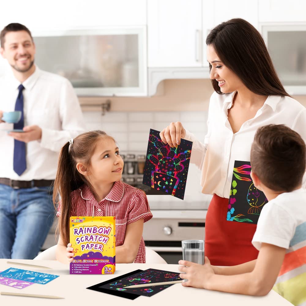 Foto 6 pulgar | Venta Internacional - Kit Scratch Rainbow Arts Pigipigi Para Niños Con 60 Unidades