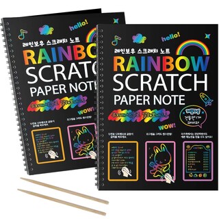 Foto 1 | Venta Internacional - Cuadernos Scratch Art Mbjrfu Rainbow Para Niños Con Bolígrafo De Madera