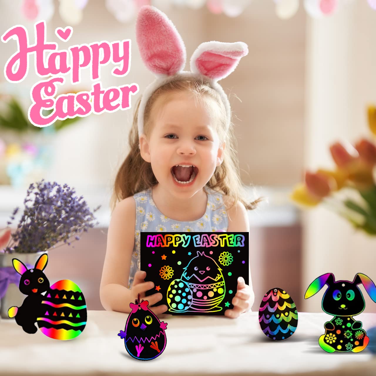 Foto 2 | Set De Manualidades Con Papel Rascado Zmlm Rainbow Para Niños, Paquete De 2 - Venta Internacional.