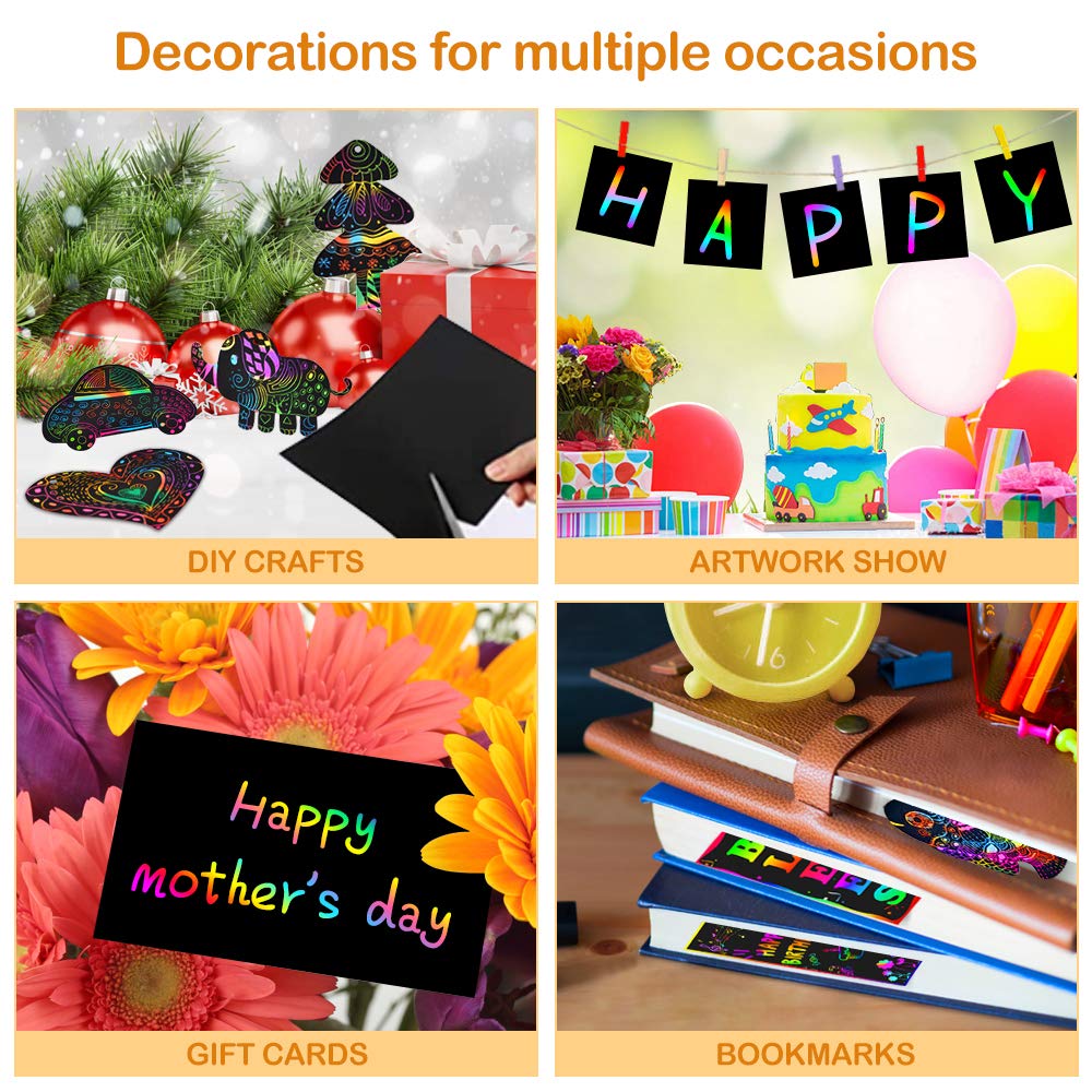 Foto 4 pulgar | Set De Cuadernos Para Rascar Con Forma De Arcoíris De Arte Pigipigi - Venta Internacional.