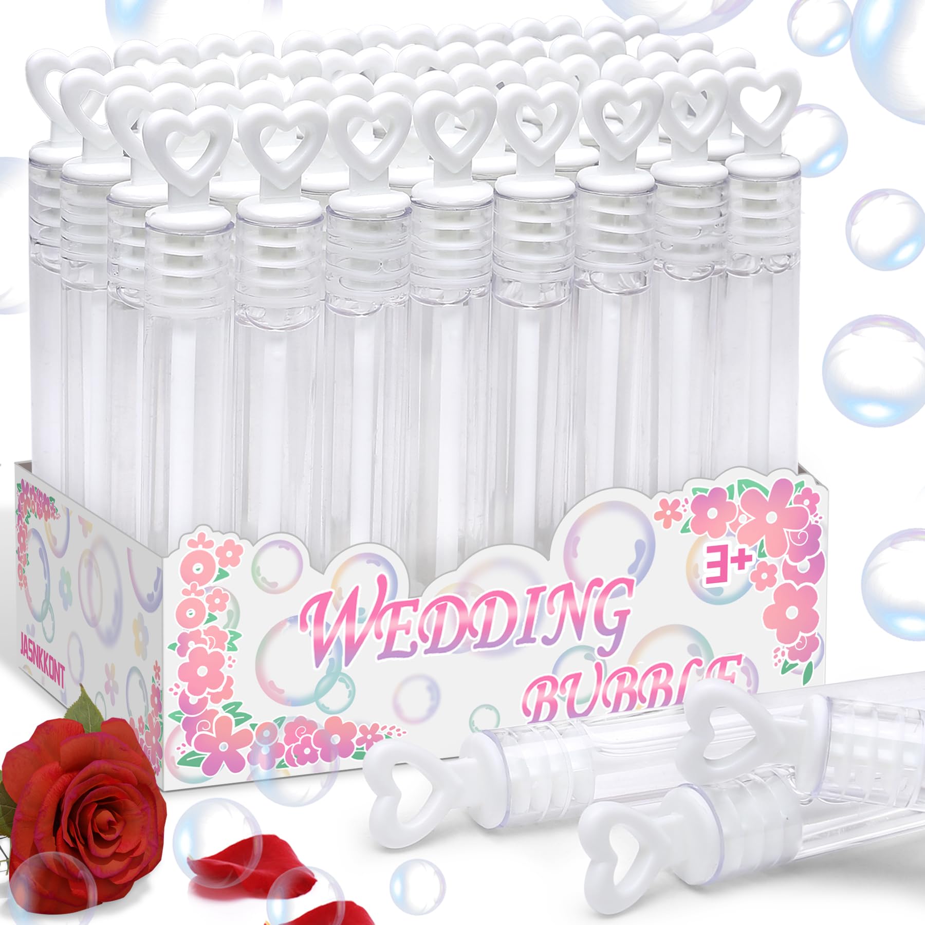 Foto 2 pulgar | Bubble Wands Jasnkkont Wedding Bulk, 32 Unidades, Blusa Blanca Con Forma De Corazón - Venta Internacional.
