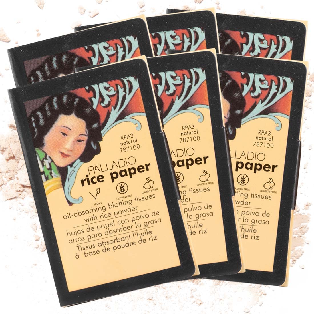 Hojas De Papel Secante Palladio Face Natural Arroz En Polvo - Venta Internacional.