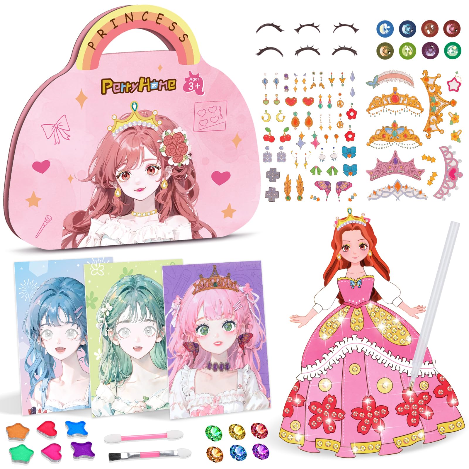 Kit De Manualidades Perryhome Diy Art De Papel Para Disfraz De Princesa, 3 En 1 - Venta Internacional.