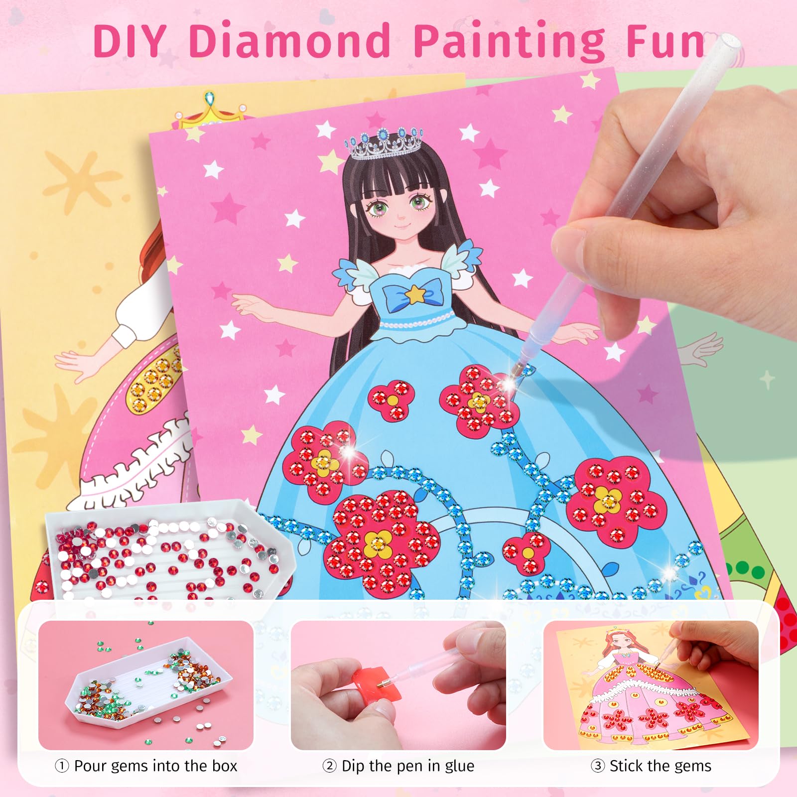 Foto 5 pulgar | Kit De Manualidades Perryhome Diy Art De Papel Para Disfraz De Princesa, 3 En 1 - Venta Internacional.