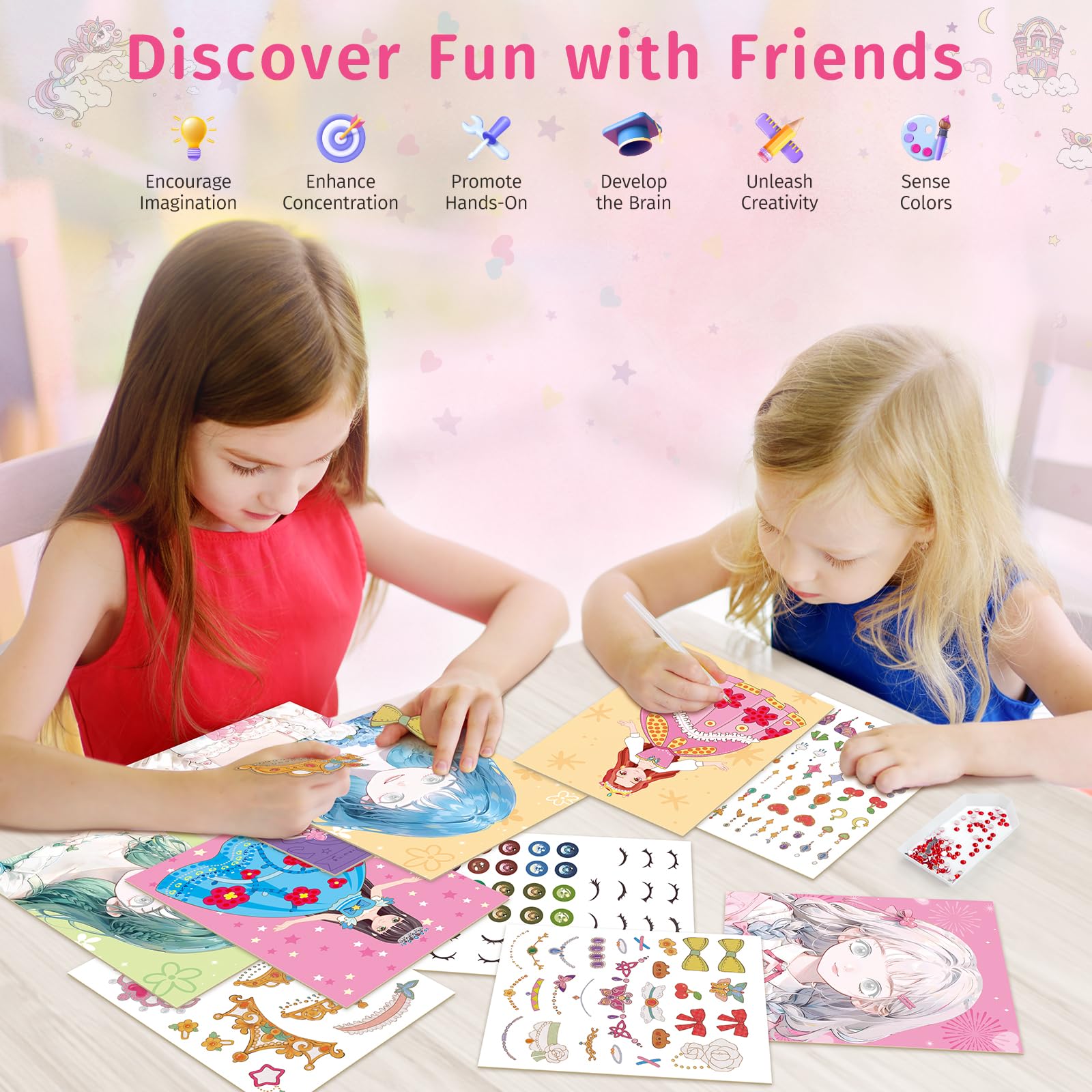 Foto 5 | Kit De Manualidades Perryhome Diy Art De Papel Para Disfraz De Princesa, 3 En 1 - Venta Internacional.