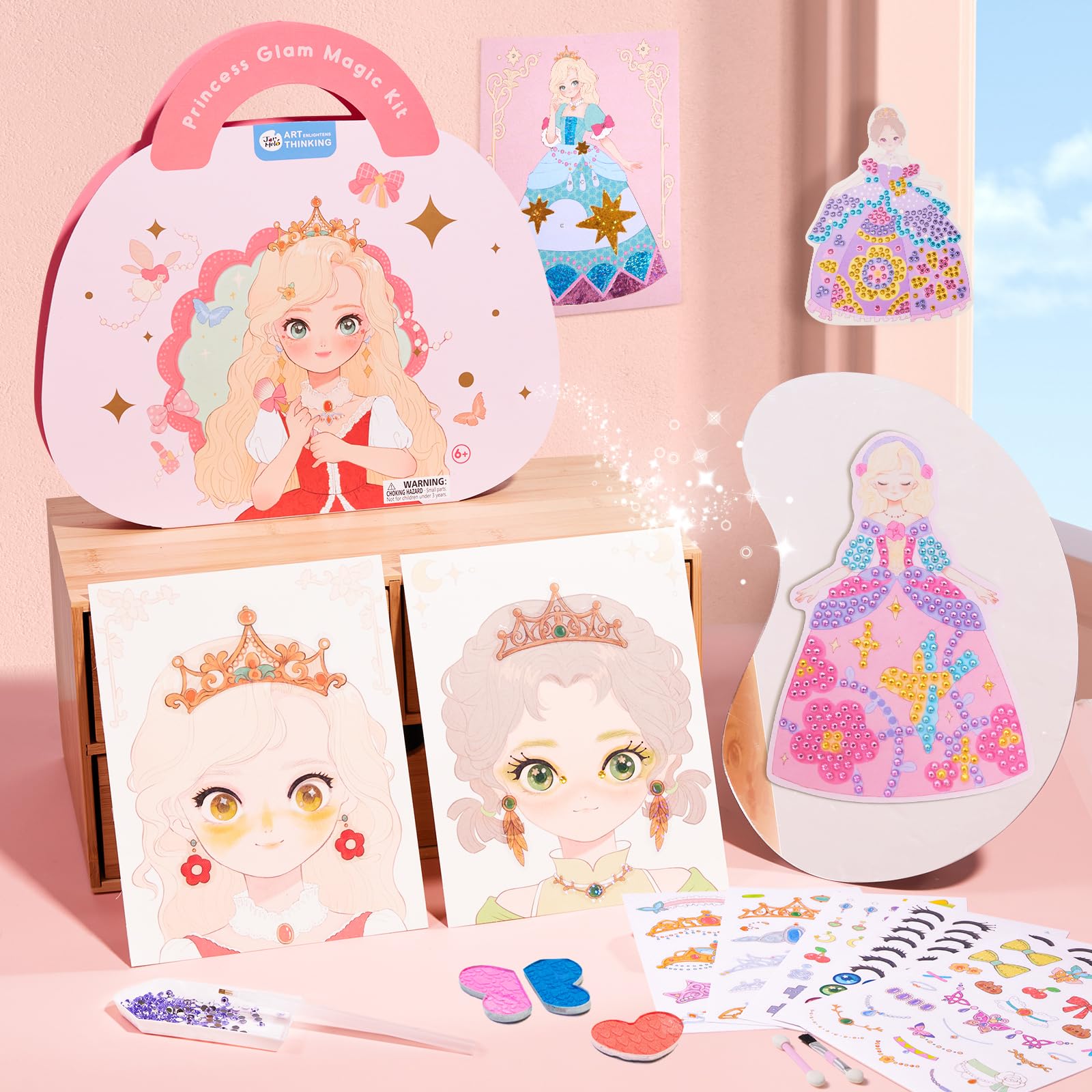 Foto 2 pulgar | Kit De Manualidades Jar Melo, Diseño De Princesa, 4 En 1, Con Maquillaje Y Pegatinas - Venta Internacional.
