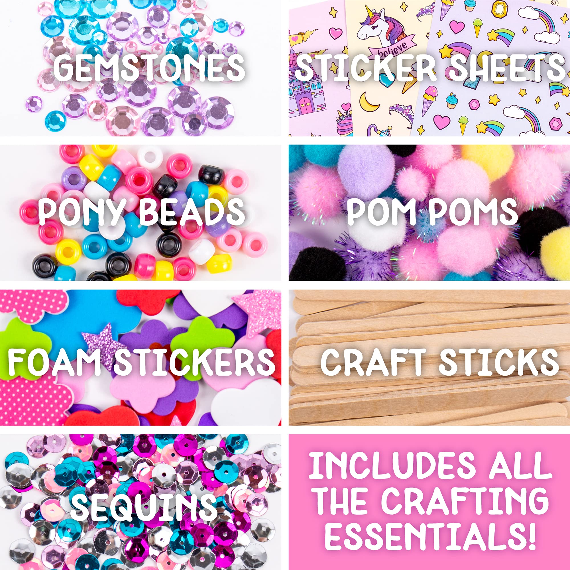 Foto 3 | Caja De Manualidades Hecha Por Mí Ultimate Unicorn Con 1000 Piezas Para Niños - Venta Internacional.