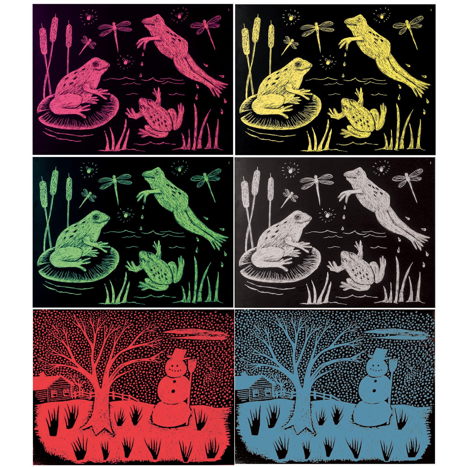 Foto 2 pulgar | Papel Scratch Art Melissa & Doug, 60 Hojas, 6 Colores - Venta Internacional.