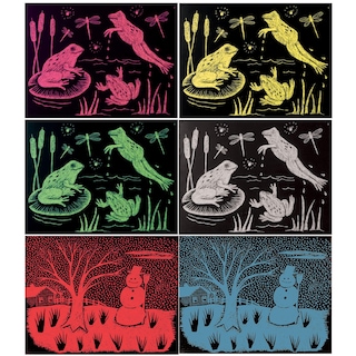Foto 1 | Papel Scratch Art Melissa & Doug, 60 Hojas, 6 Colores - Venta Internacional.