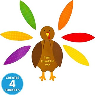 Foto 2 | Kit De Manualidades Amscan Paper Turkey Para Fiesta De Acción De Gracias, 48 — 144 M - Venta Internacional.