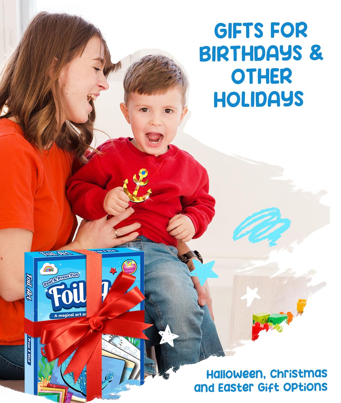 Foto 6 pulgar | Set De Manualidades Navideñas Zmlm Colorido Foil Arts Con Pegatinas Y Lienzo - Venta Internacional.
