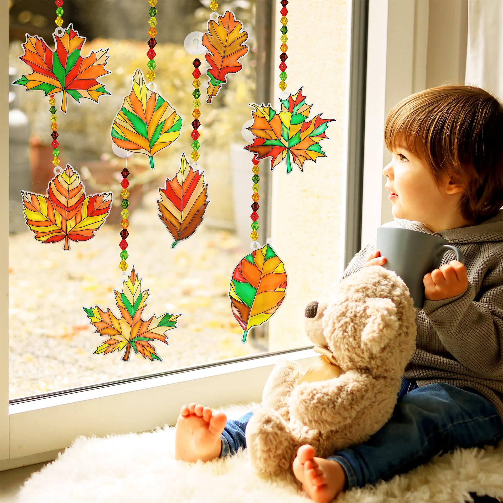 Foto 8 pulgar | Kit De Decoración Con Diseño De Hojas Otoñales De Winlyn, Con Pintura - Venta Internacional.