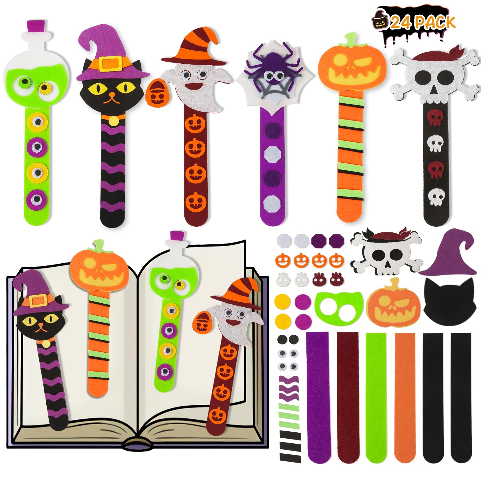Marcadores Letapapa De Halloween Crafts, Para Niños De 4 A 8 Años, 24 Unidades - Venta Internacional.