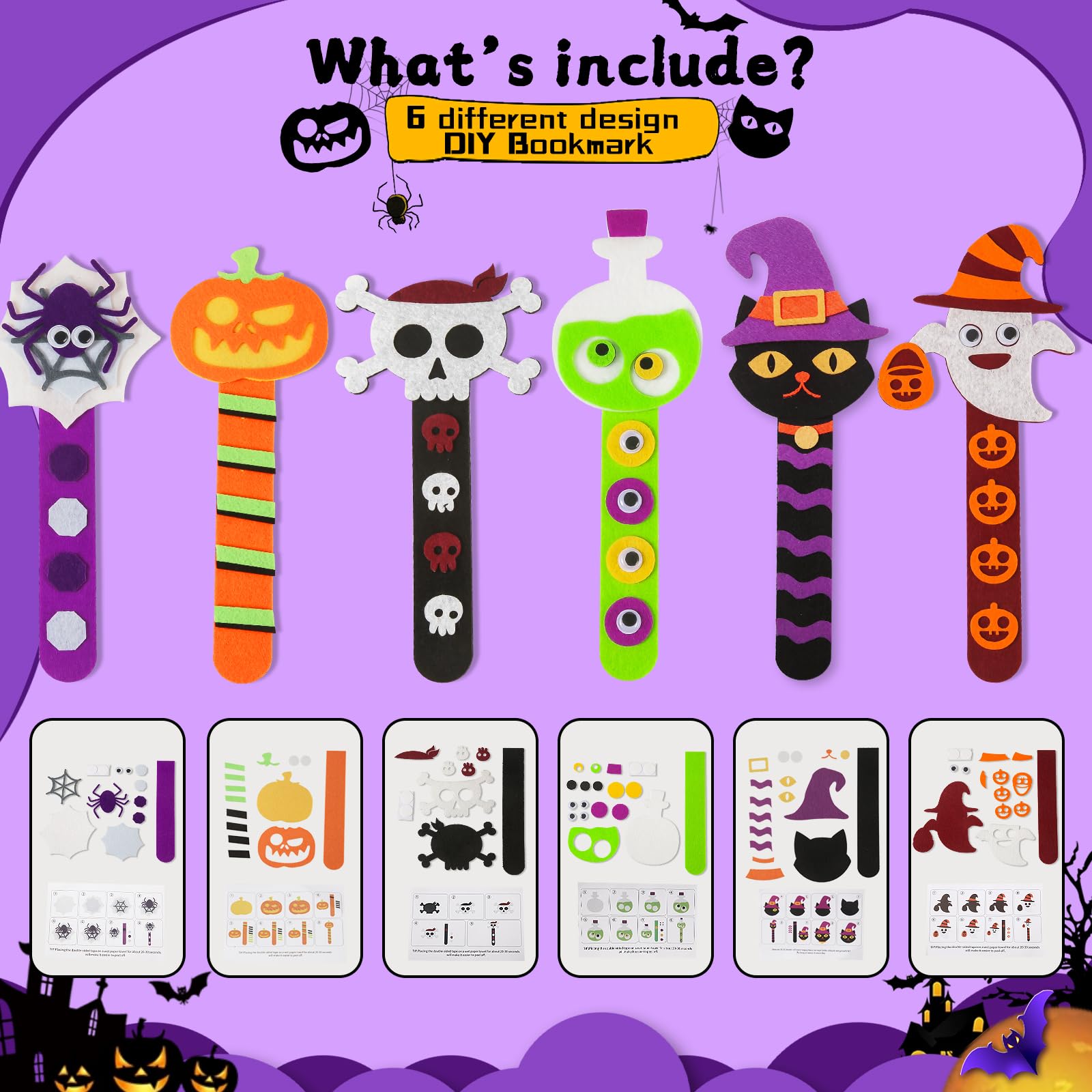 Foto 3 pulgar | Marcadores Letapapa De Halloween Crafts, Para Niños De 4 A 8 Años, 24 Unidades - Venta Internacional.