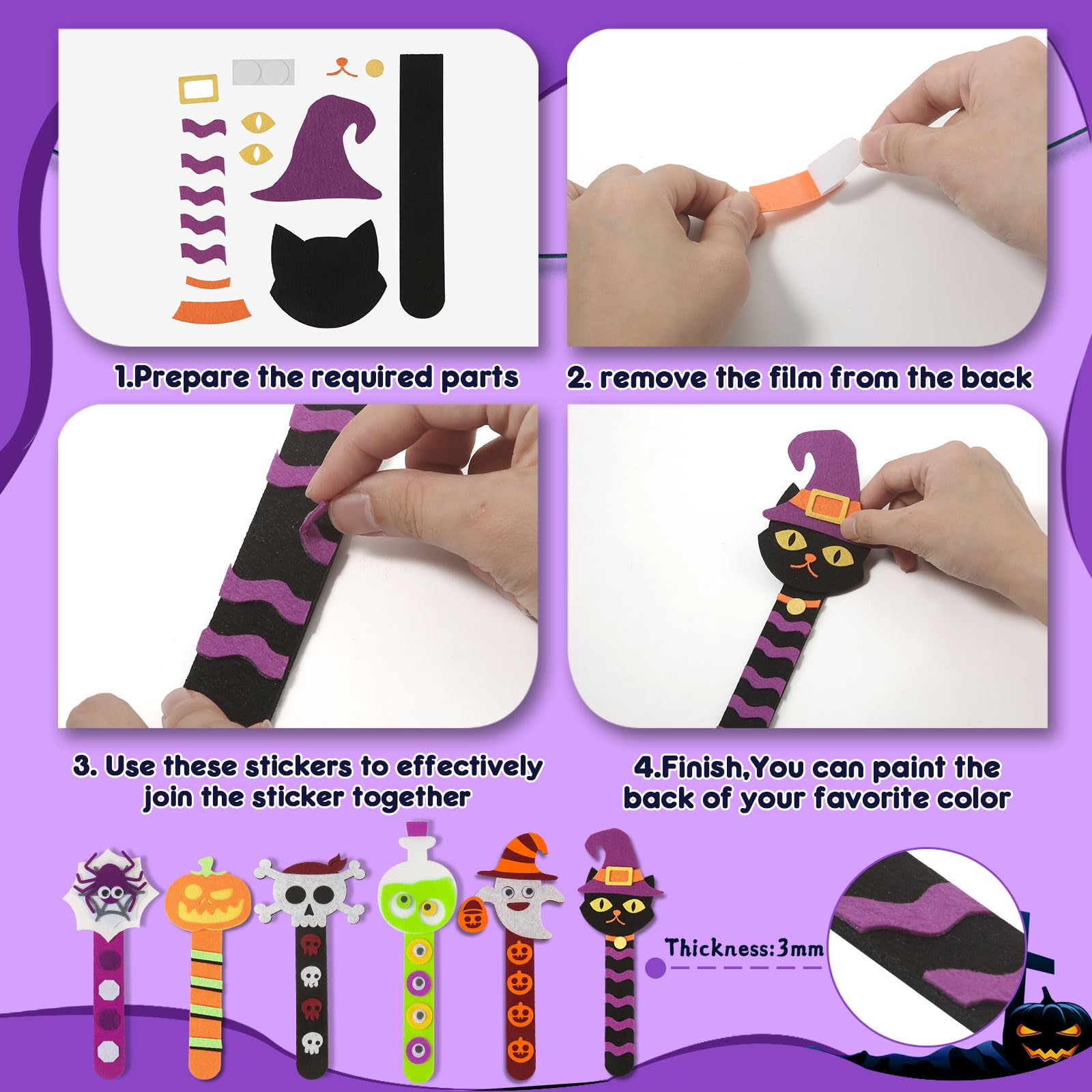 Foto 4 pulgar | Marcadores Letapapa De Halloween Crafts, Para Niños De 4 A 8 Años, 24 Unidades - Venta Internacional.