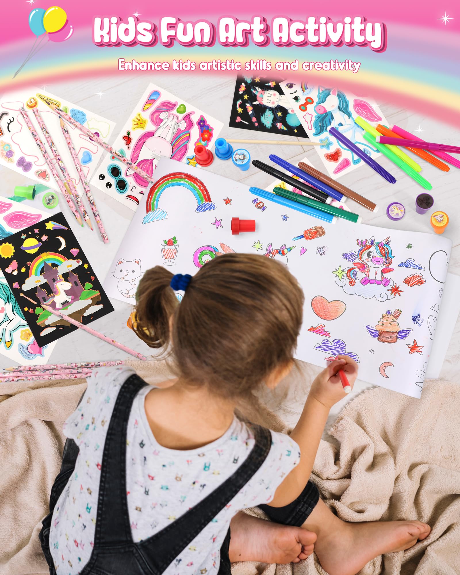 Foto 5 pulgar | Mochila Transparente D-fantix Unicorn De Art Supplies Para Niños Pequeños - Venta Internacional.