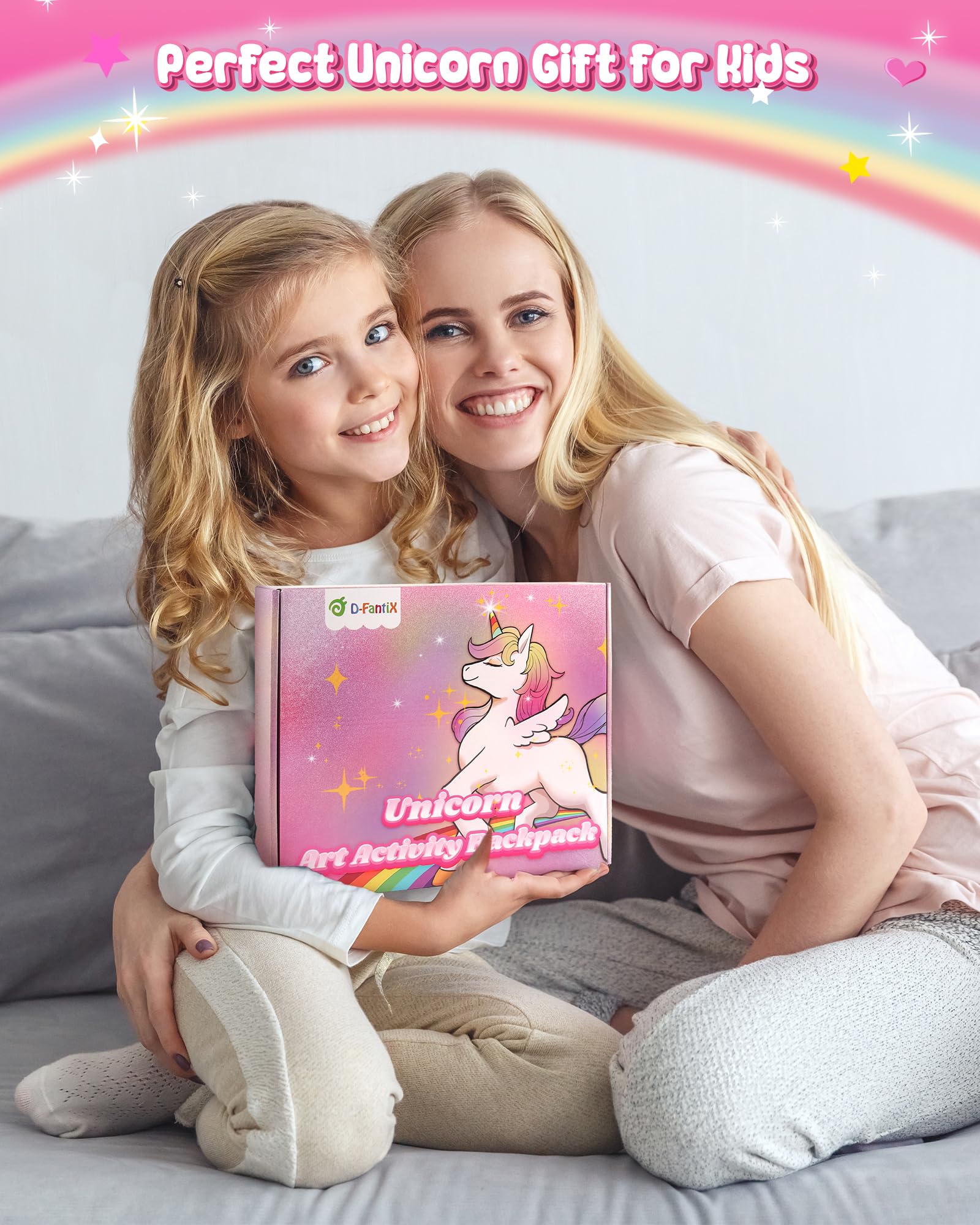 Foto 7 | Mochila Transparente D-fantix Unicorn De Art Supplies Para Niños Pequeños - Venta Internacional.