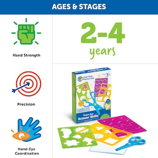 Foto 6 | Set Scissor Skills Resources Learning Resources Trace Ace 7 Pieces 3+ - Venta Internacional.