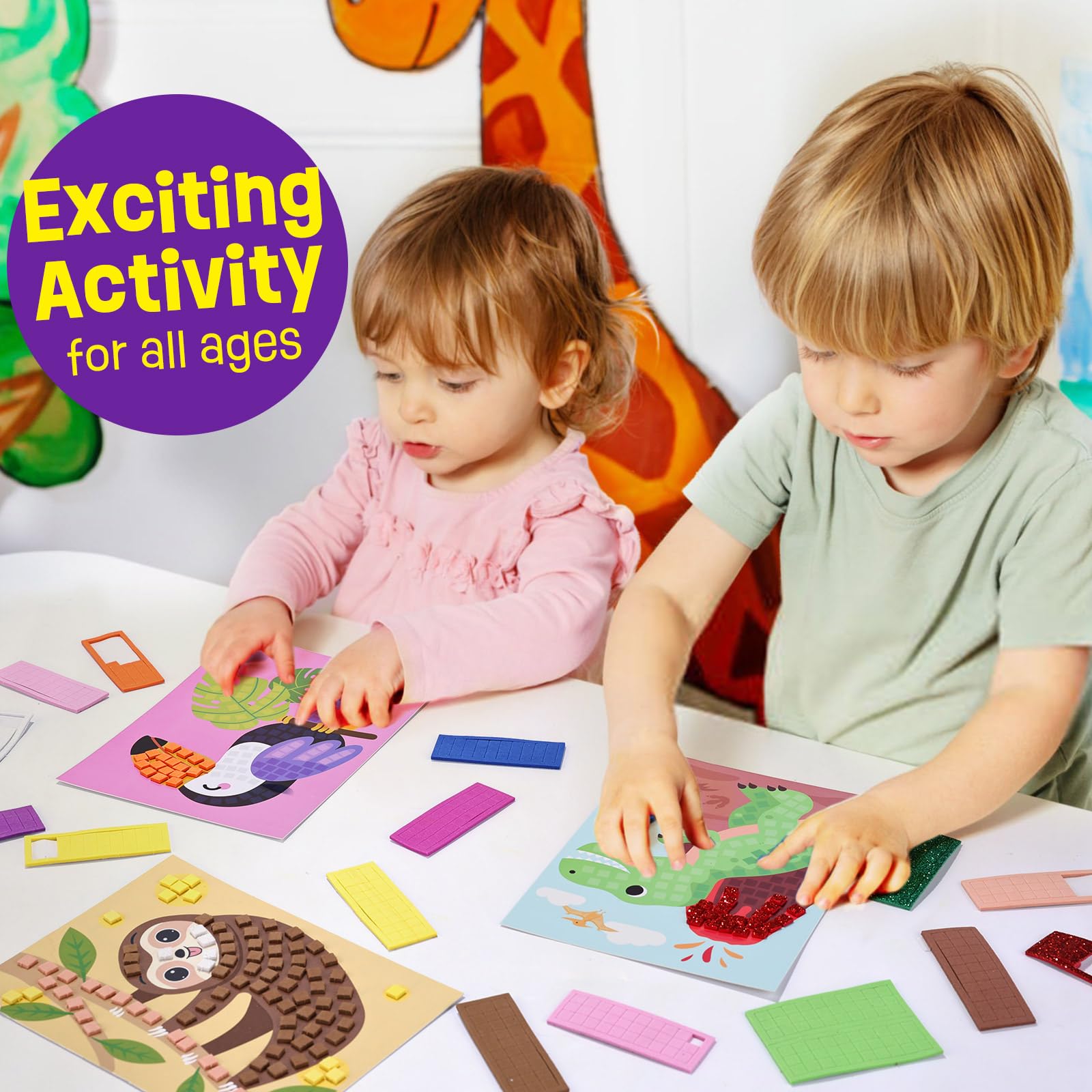 Foto 4 pulgar | Craft Kit Laoese First Mosaico Adhesivo Para Niños De Más De 3 Años - Venta Internacional.