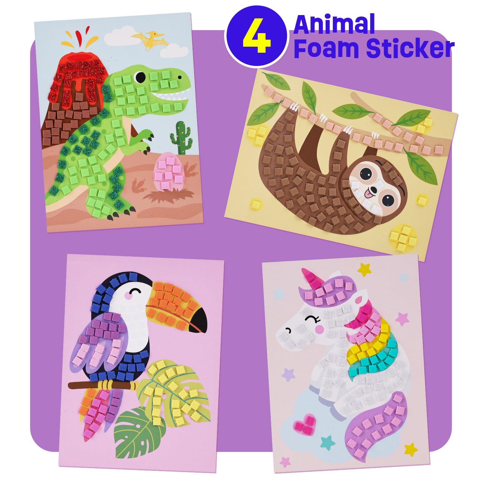 Foto 5 pulgar | Craft Kit Laoese First Mosaico Adhesivo Para Niños De Más De 3 Años - Venta Internacional.