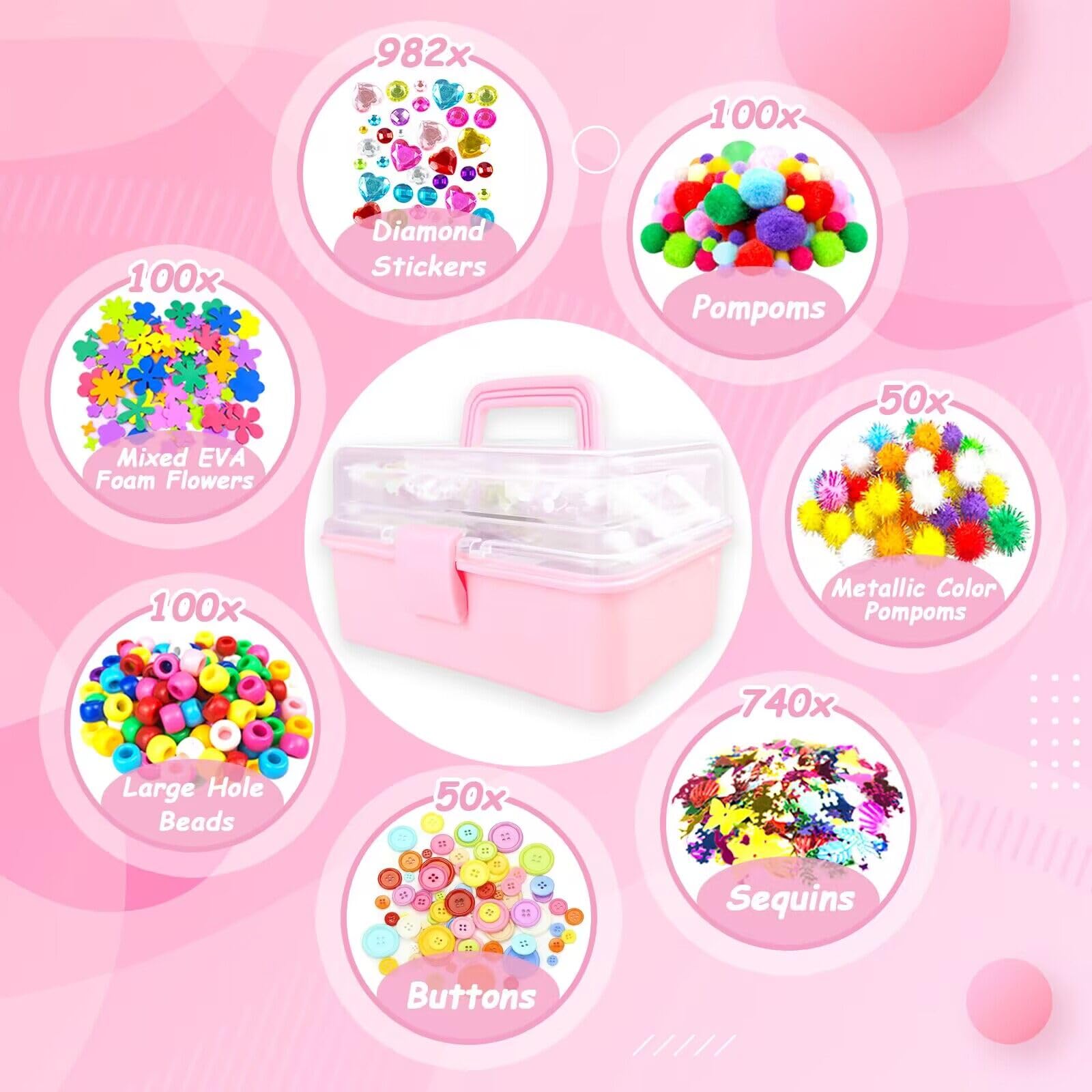 Foto 3 pulgar | Material Para Manualidades, Kit De Manualidades, 3000 Piezas, Para Niños De 4 A 12 Años - Venta Internacional.