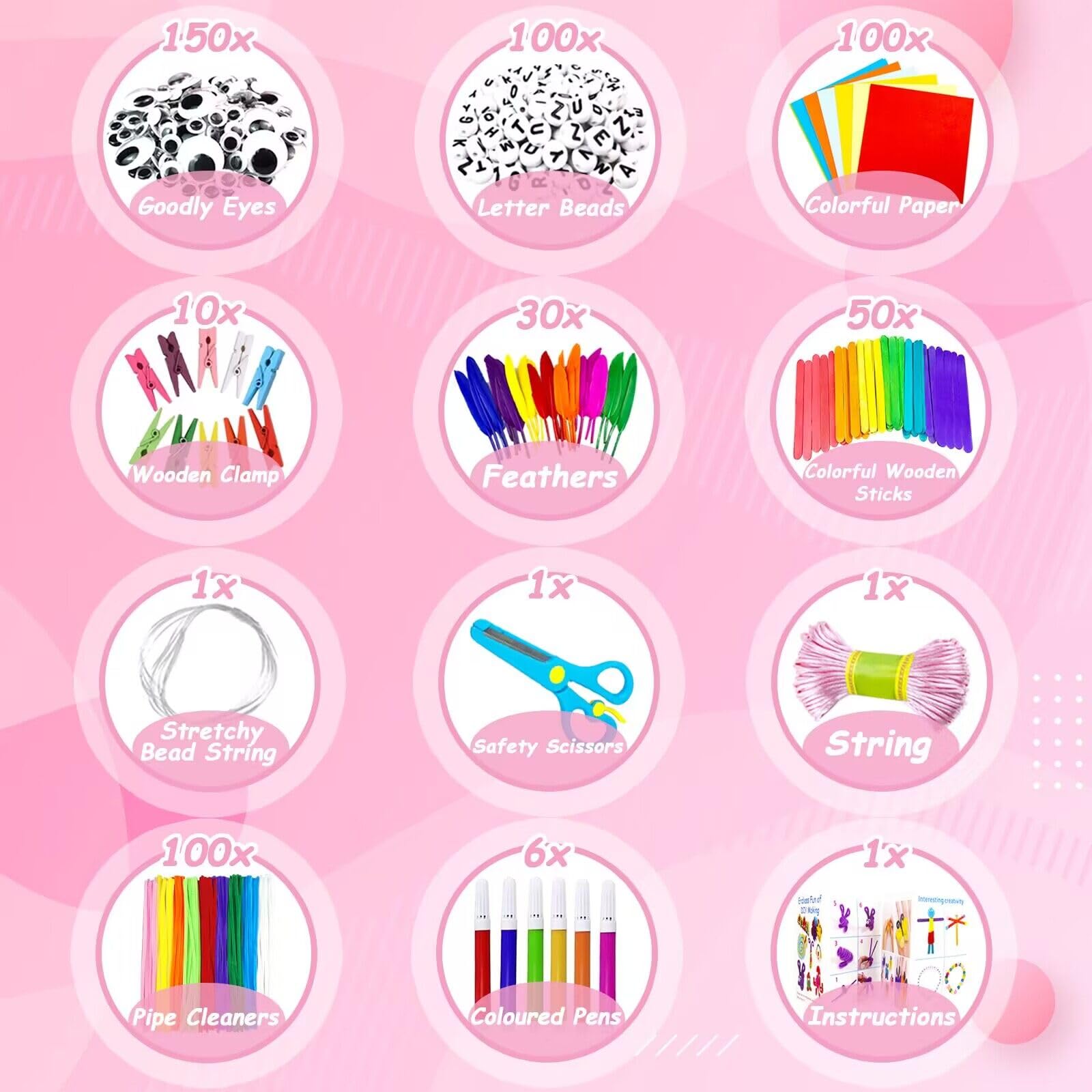 Foto 4 pulgar | Material Para Manualidades, Kit De Manualidades, 3000 Piezas, Para Niños De 4 A 12 Años - Venta Internacional.