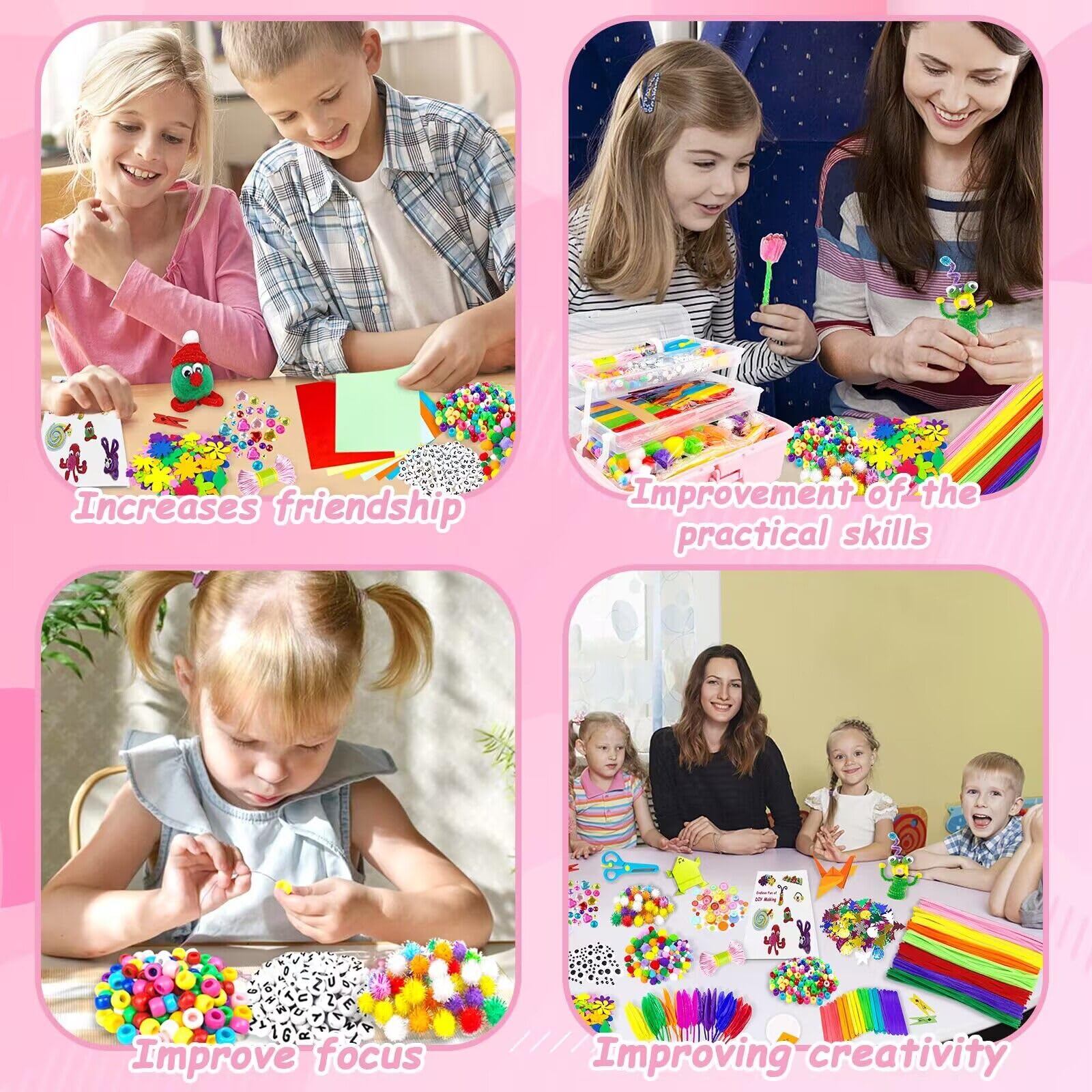 Foto 6 pulgar | Material Para Manualidades, Kit De Manualidades, 3000 Piezas, Para Niños De 4 A 12 Años - Venta Internacional.