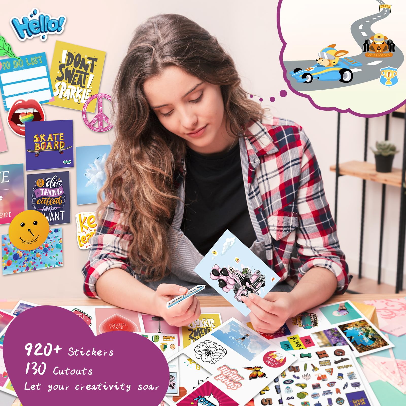 Foto 5 pulgar | Kit De Collage De Pared Perryhome Para Niñas Adolescentes Con Más De 1300 Accesorios - Venta Internacional.