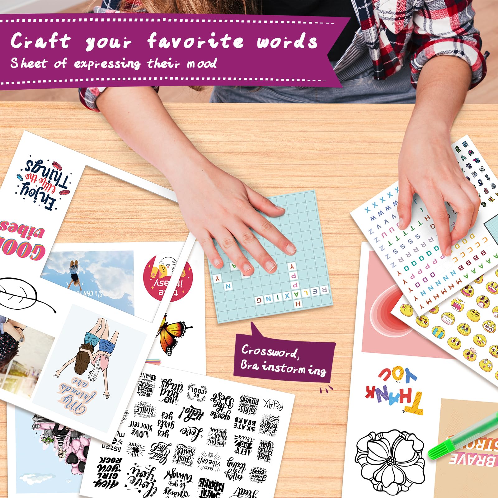 Foto 6 pulgar | Kit De Collage De Pared Perryhome Para Niñas Adolescentes Con Más De 1300 Accesorios - Venta Internacional.