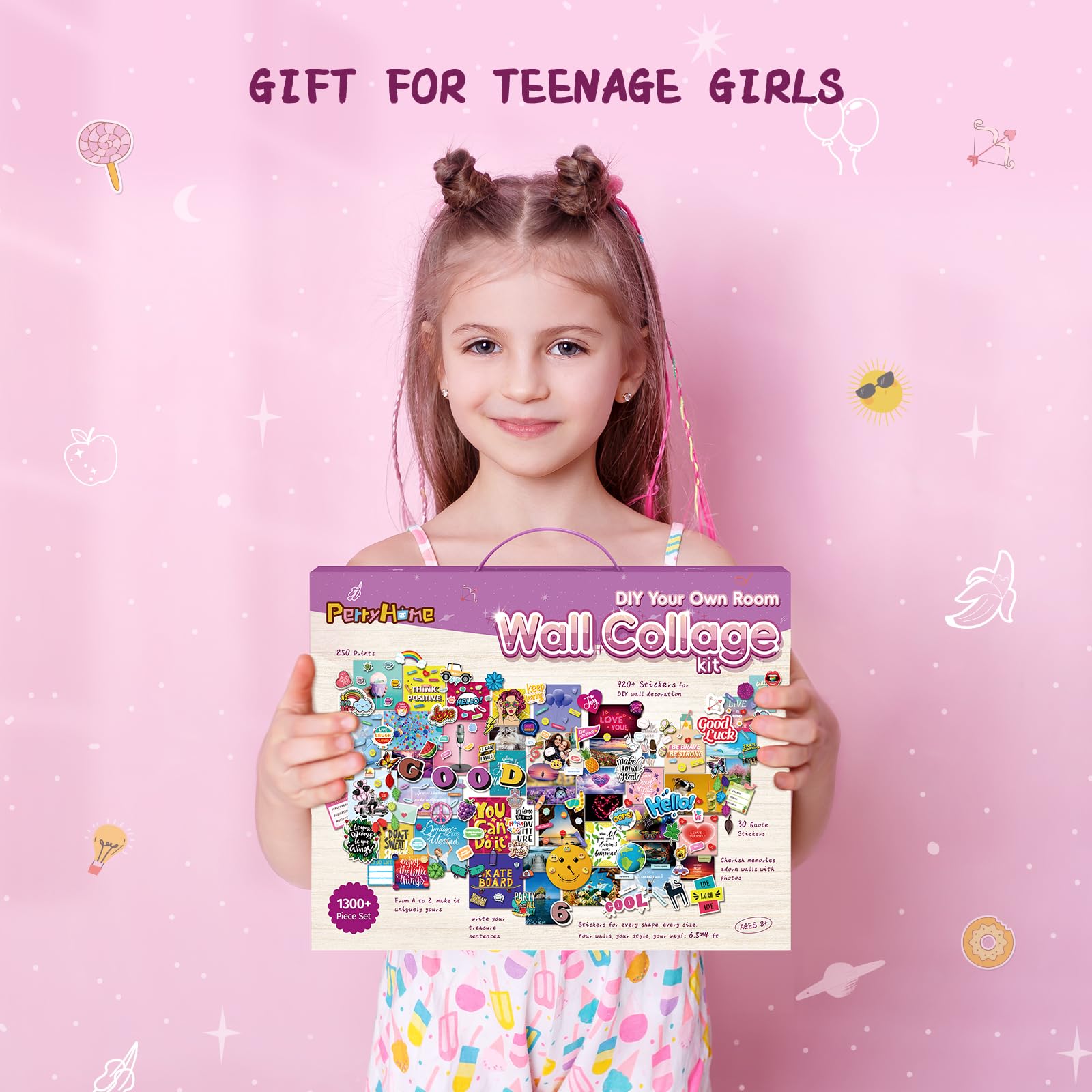 Foto 7 | Kit De Collage De Pared Perryhome Para Niñas Adolescentes Con Más De 1300 Accesorios - Venta Internacional.