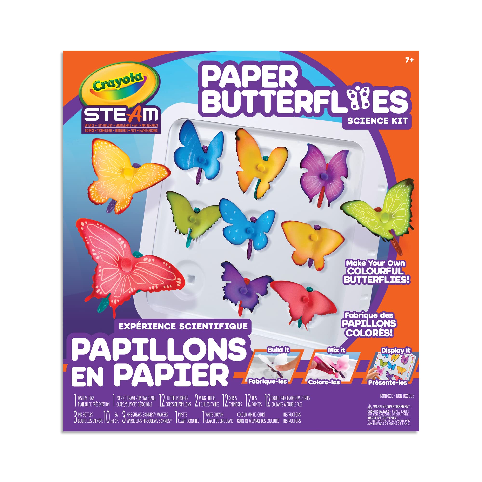 Kit Científico Crayola Paper Butterflies Con Tinta Y Rotuladores Para Más De 7 Años - Venta Internacional.