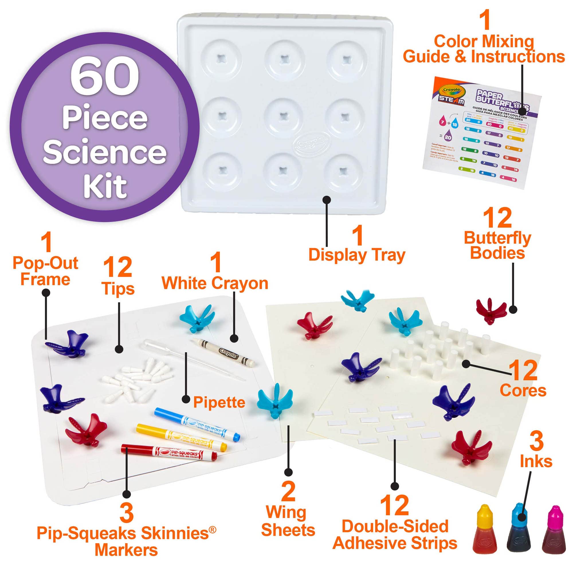 Foto 2 | Kit Científico Crayola Paper Butterflies Con Tinta Y Rotuladores Para Más De 7 Años - Venta Internacional.