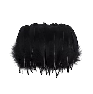 Foto 1 | 100 Plumas De Ave Ganso Pavo Decorativa Mide Entre 10 Cm A 15 Cm Negro