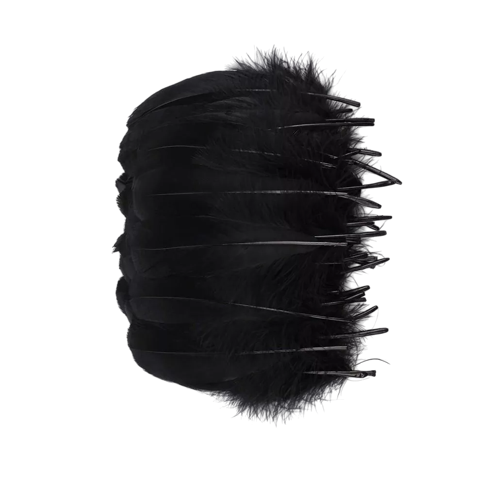 Foto 6 pulgar | 100 Plumas De Ave Ganso Pavo Decorativa Mide Entre 10 Cm A 15 Cm Negro
