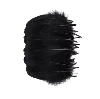 Foto 5 | 100 Plumas De Ave Ganso Pavo Decorativa Mide Entre 10 Cm A 15 Cm Negro