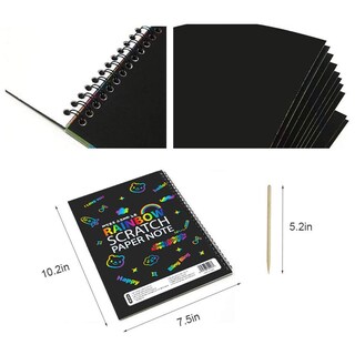Foto 7 | Scratch Art Books Mbjrfu Rainbow Scratch Paper Para Niños Mayores De 3 Años - Venta Internacional.