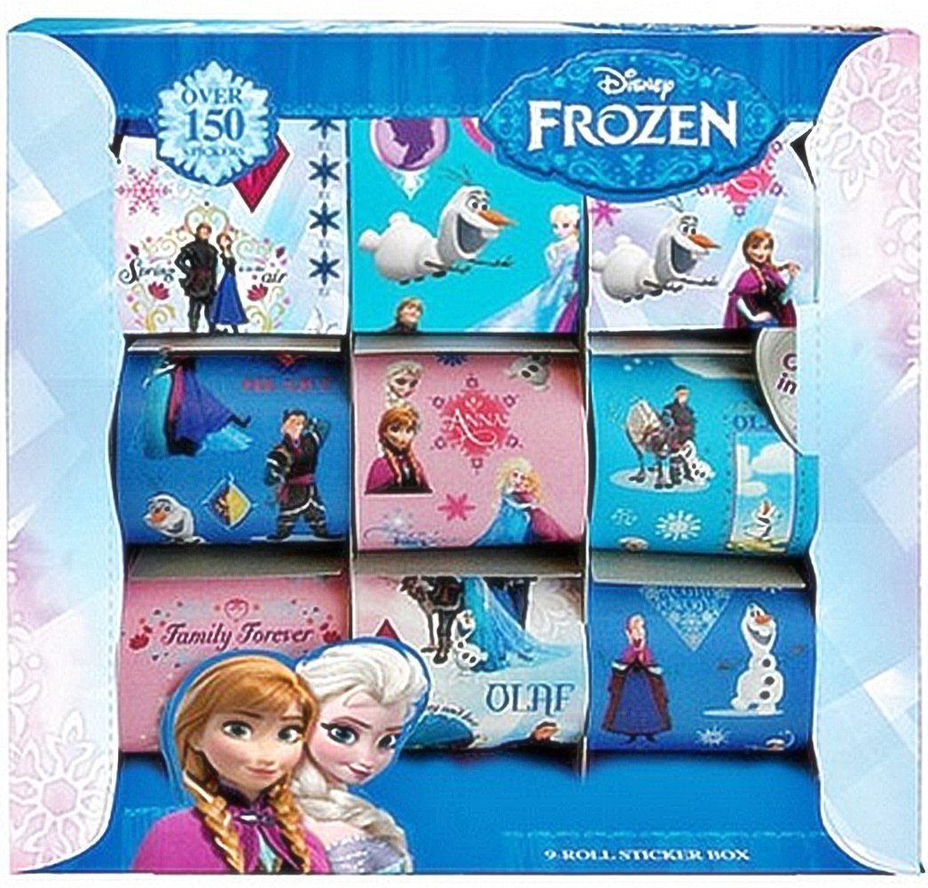 Foto 2 pulgar | Caja De Pegatinas Disney Frozen De 9 Rollos Con Más De 150 Pegatinas - Venta Internacional.