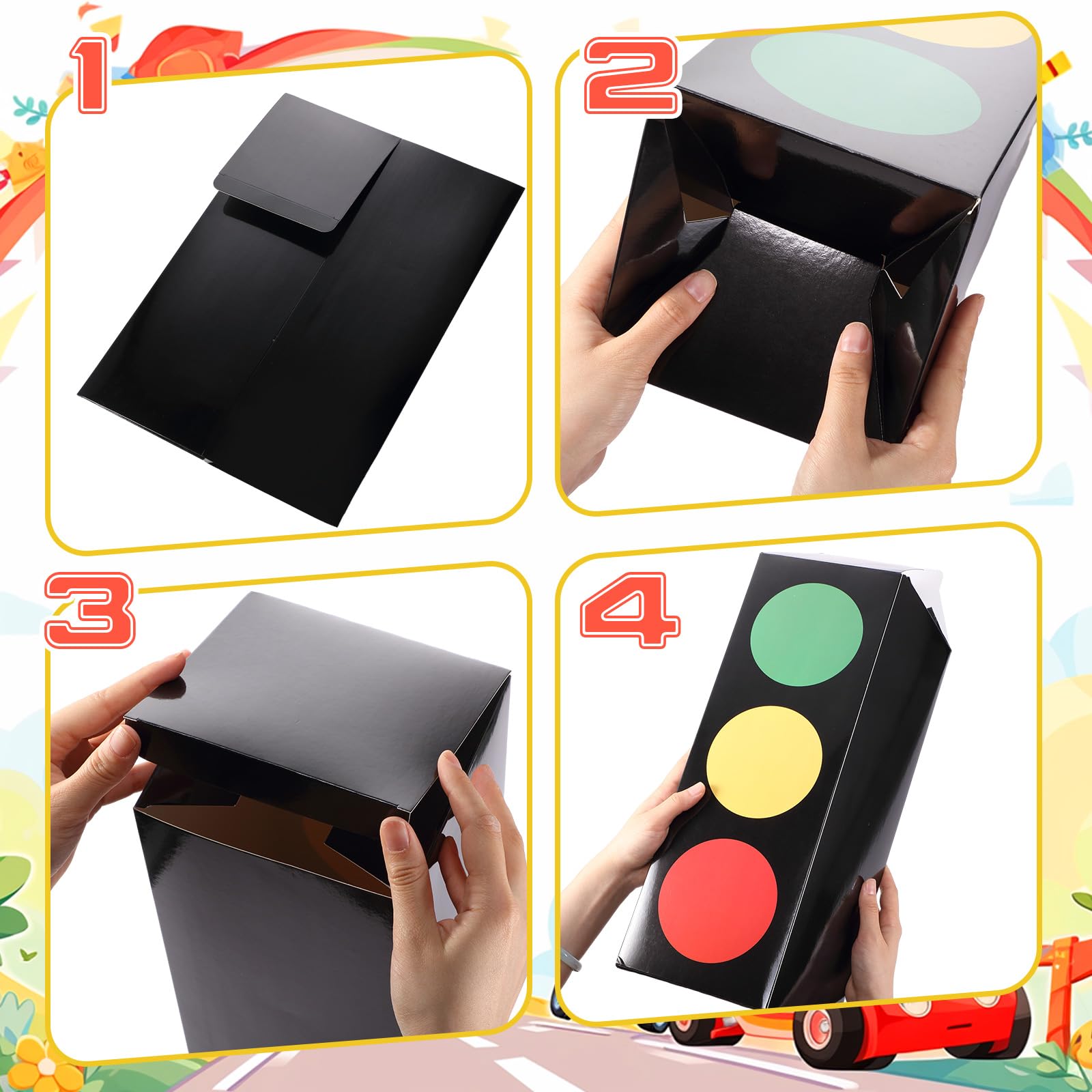 Foto 5 pulgar | Semáforo Favor Boxes Zhanmai De 43 Cm Para Fiesta De Cumpleaños - Venta Internacional.