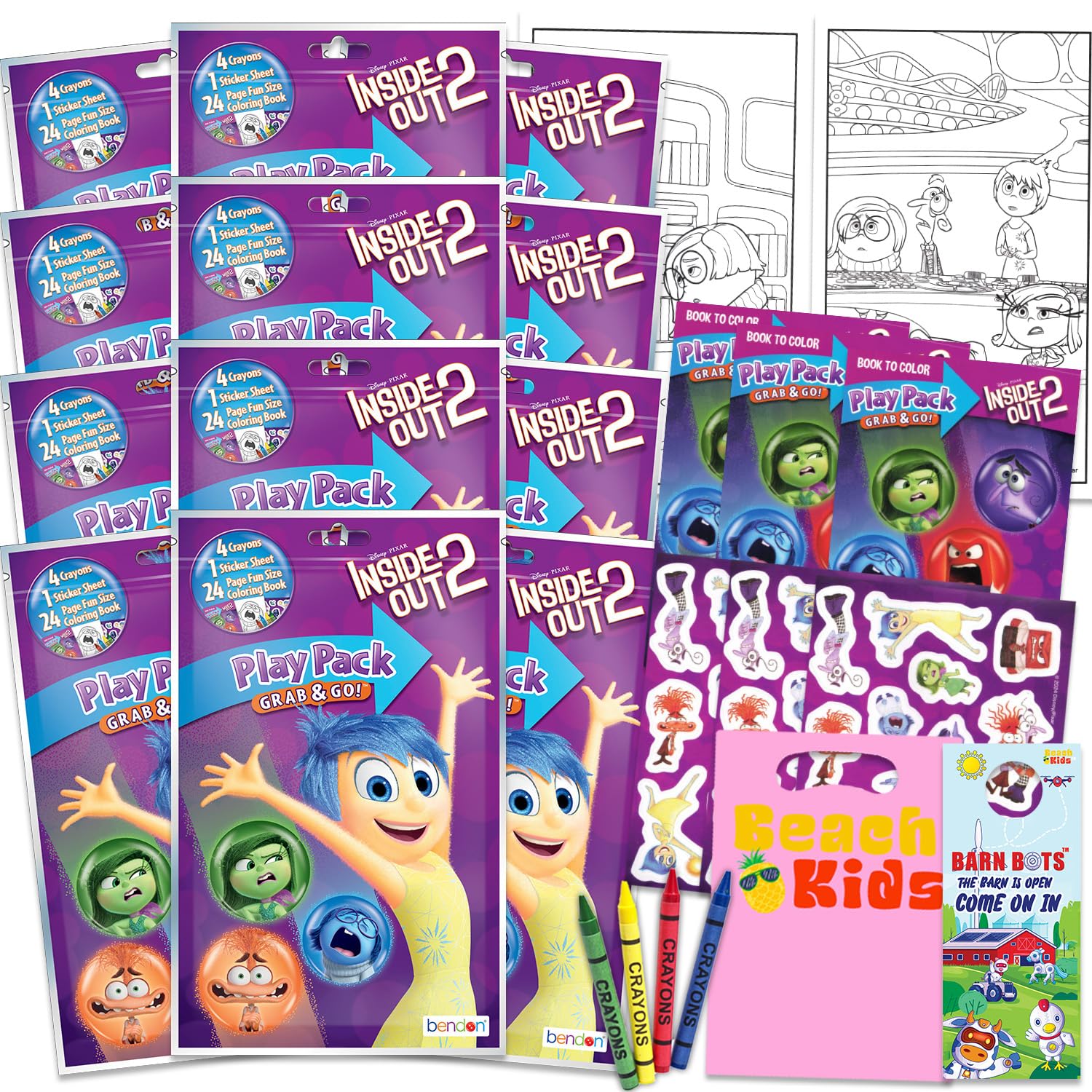 Foto 1 | Paquete De Regalos Y Suministros Para Fiestas Inside Out 2 Birthday - Venta Internacional.