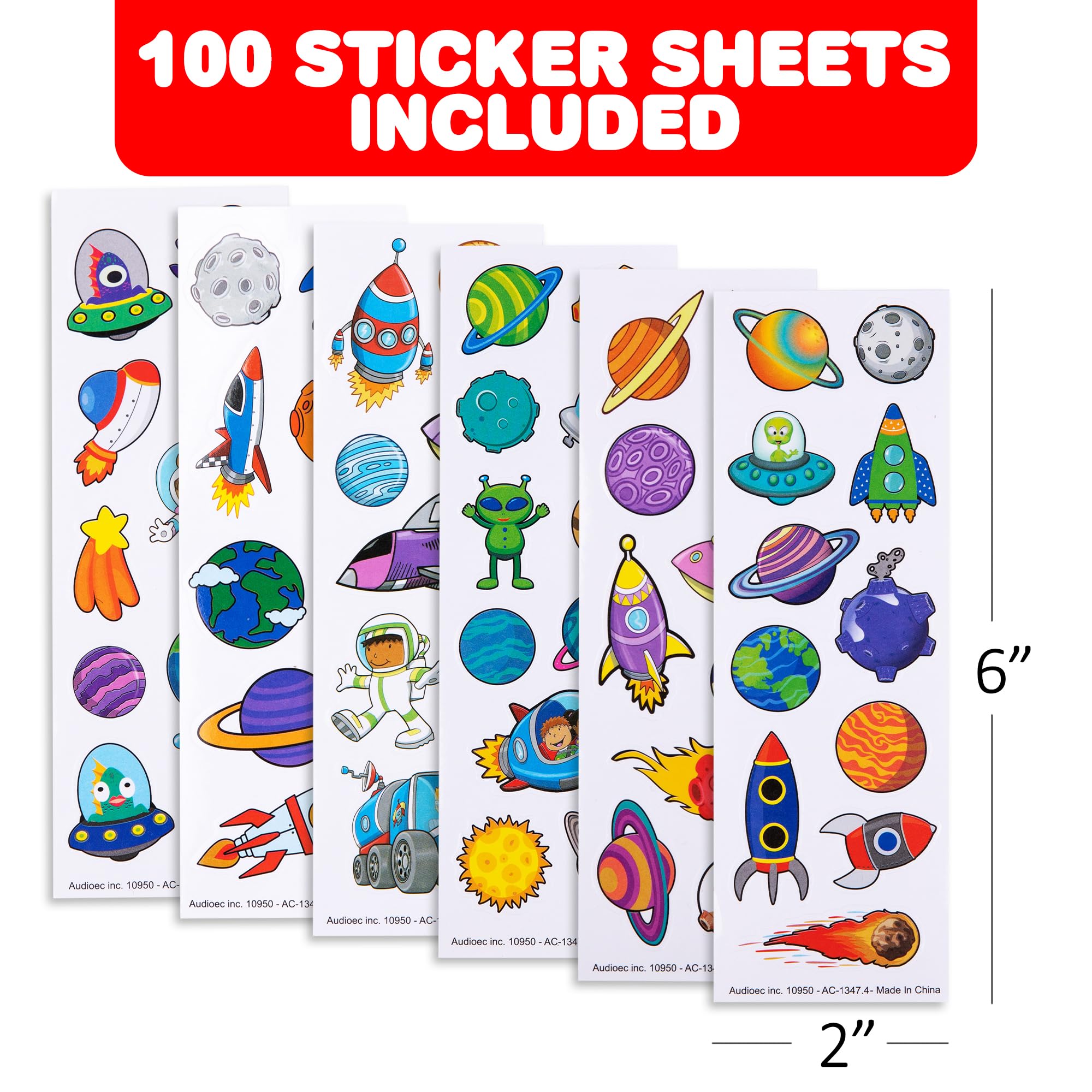 Foto 5 pulgar | Pegatinas Artcreativity Space Para Niños, Más De 1000 Pegatinas - Venta Internacional.