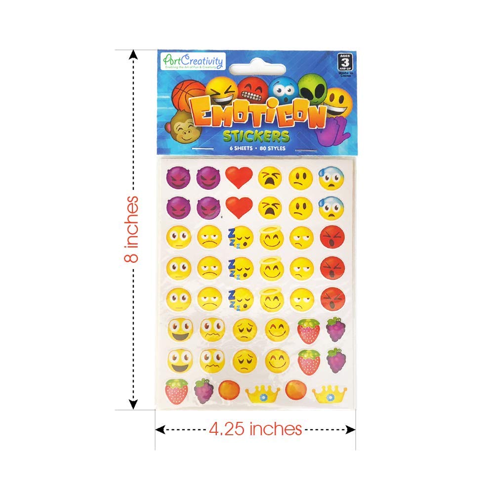 Foto 5 pulgar | Set De Pegatinas Artcreativity Con Emoticonos Para Niños Con Más De 3000 Pegatinas - Venta Internacional.