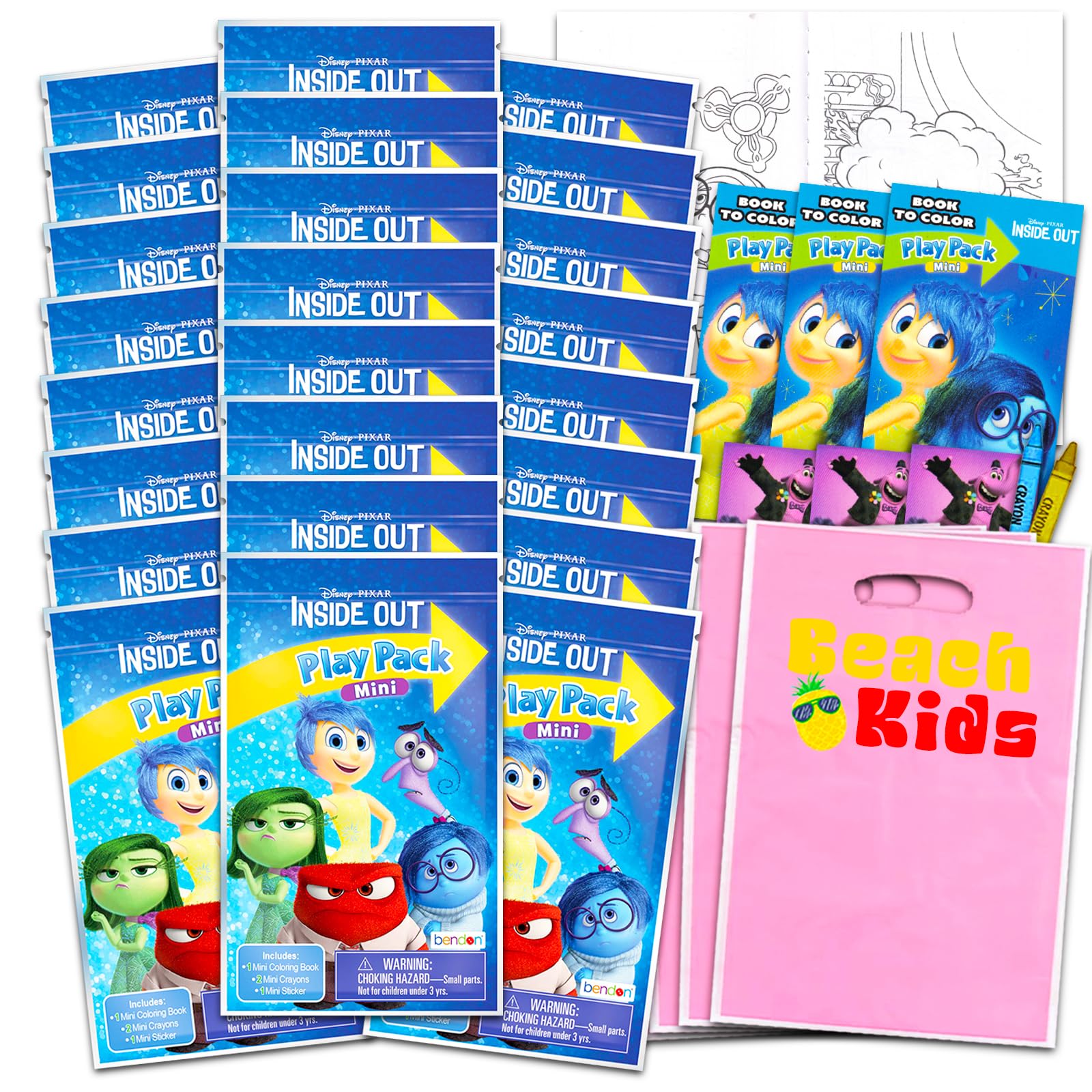 Foto 1 | Set De Obsequios Para Fiestas Disney Inside Out Con 24 Minipaquetes De Juegos - Venta Internacional.
